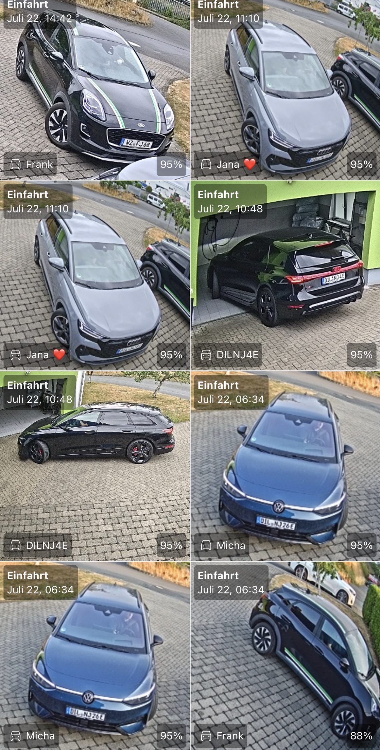 KI-gestützte Kennzeichen- und Fahrzeugerkennung an einer Einfahrt